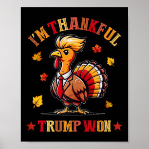 Poster Estou grato Trump Won 2024, trouxe o americano de