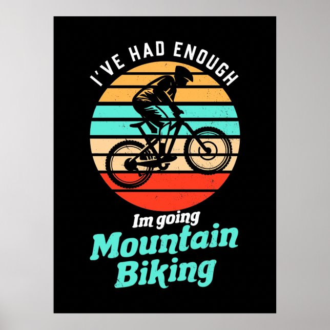Poster Estou Indo Para A Bicicleta Montanha (Frente)