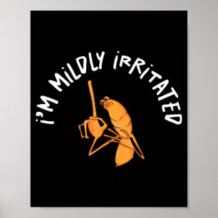 Poster Estou Levemente Irritado Marcus O Verme Engraçado