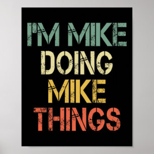 Poster Estou Mike Fazendo Coisas de Mike Engraçado Natal