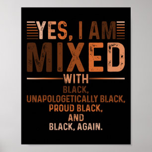 Poster Estou Misturado Com História Negra Negra Preta Mês