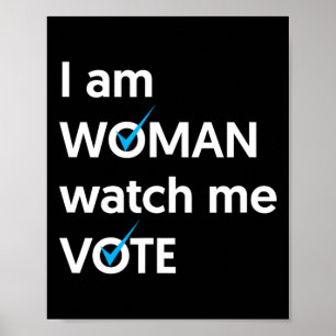 Poster Estou Mulher Assista-Me Votar 2024 Votação Na Onda
