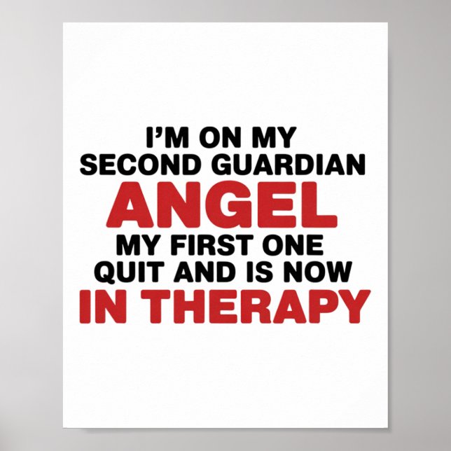 Poster Estou No Meu Segundo Anjo da Guarda Camisa de Tera (Frente)