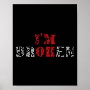 Poster Estou Ok, Estou Quebrada Doença Invisível Aw Menta