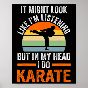 Poster Estou ouvindo, mas na minha cabeça faço Karate Mar