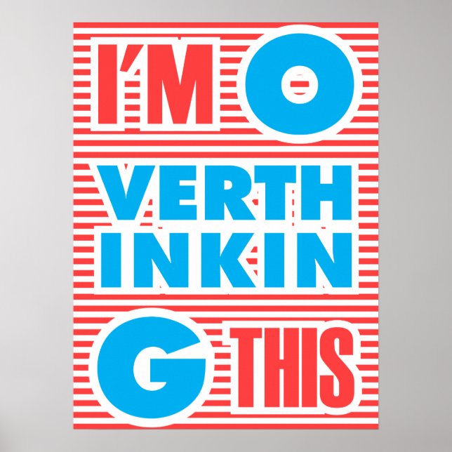 Poster Estou pensando demais nisso. (Frente)