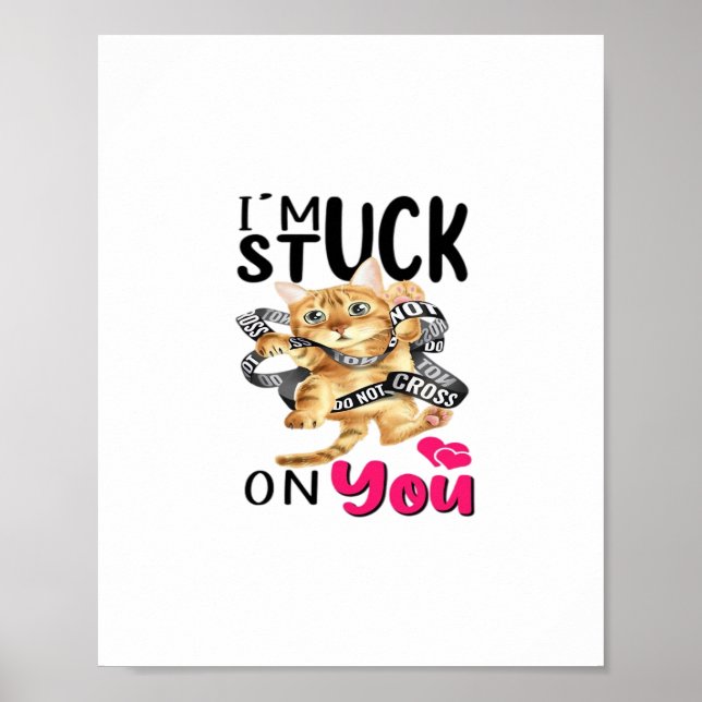 Poster Estou Preso a Você Design Simples Romântico (Frente)