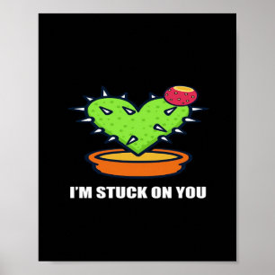 Poster Estou Preso Em Você Cacto Design De Planta Fofo