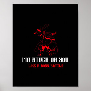 Poster Estou Preso Em Você Chefe Batalha Gamer Dia dos Na