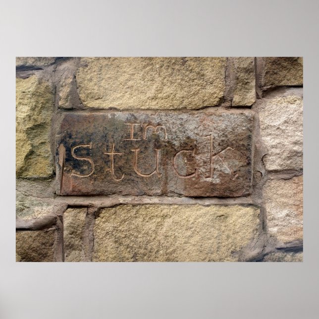 Poster "Estou preso", outro tijolo na parede (Frente)