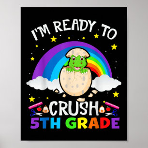 Poster Estou Pronto Para Detonar 5º Ano Dinossauro Volta