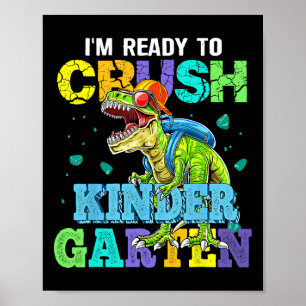 Poster Estou Pronto Para Dominar o Jardim de Infância Din