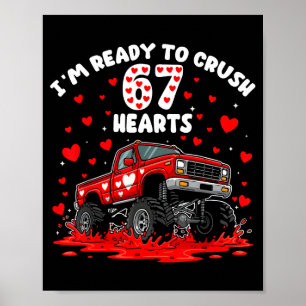Poster Estou Pronto Para Esmagar 67 Corações Caminhão Eng