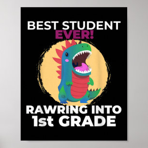 Poster Estou Pronto Para Esmagar Primeiro Ano Dinossauro