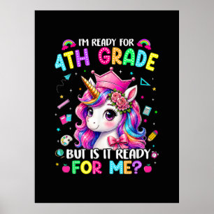 Poster Estou Pronto para o Unicórnio da 4ª Série Primeiro