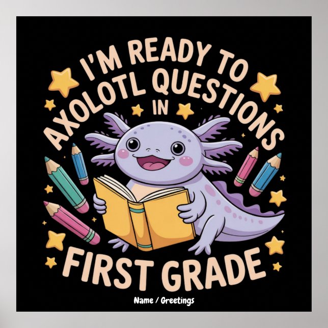 Poster Estou pronto para perguntas sobre Axolotl na prime (Frente)