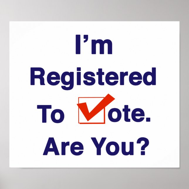 Poster Estou registrado para a votação de 2024 (Frente)