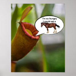 Poster Estou tão faminto que poderia comer um cavalo.