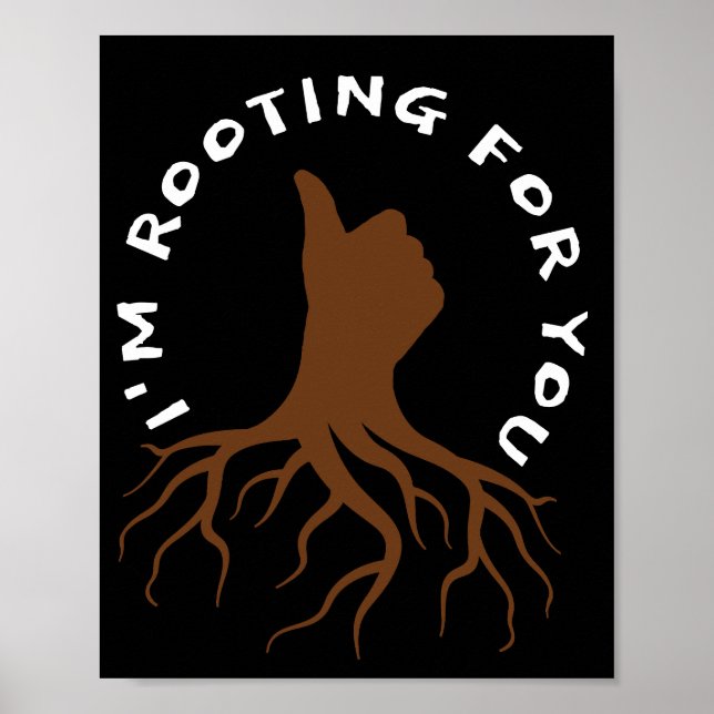 Poster Estou torcendo por você... "Mumbs Up Roots Art" (Frente)