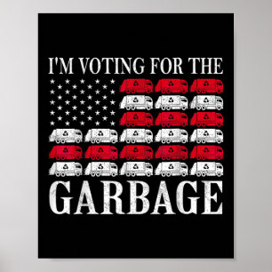 Poster Estou votando no lixo Trump 2024 Orgulhoso por ser