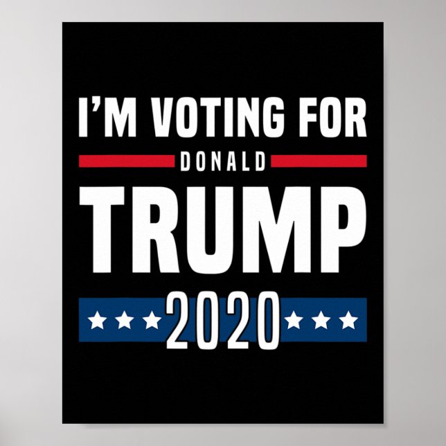 Poster Estou votando para a eleição de Trump (Frente)
