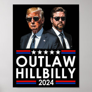 Poster Estou Votando pelo Outlaw e pelo Trump Hillbilly