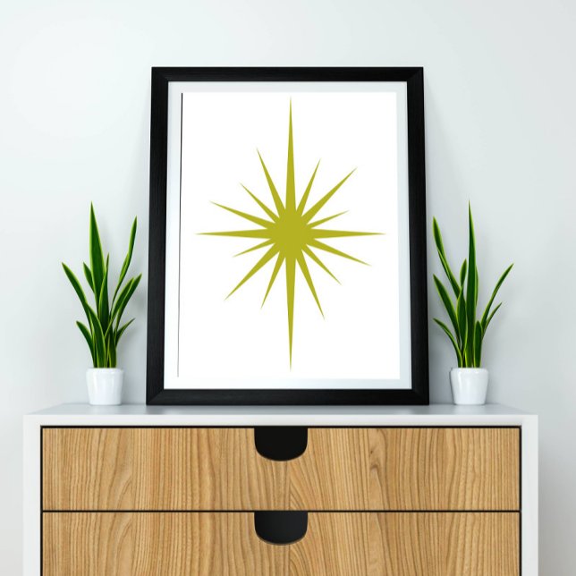 Poster Estouro de Estrela Atômica Verde Decoração Moderna (Criador carregado)