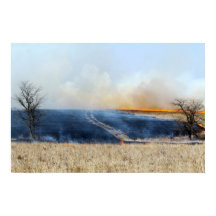 Estrada através da Prairie Burn 24 x 16