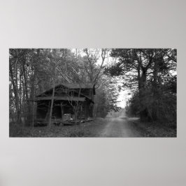 Poster Estrada De Camisa Do Lado Do Antigo Edifício