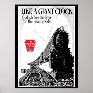 Poster Estrada de ferro Broadway de Pensilvânia limitado