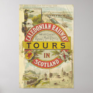 Poster Estrada de ferro caledoniana. Excursões em