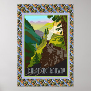 Poster Estrada de ferro de roda denteada suíça de Dalat