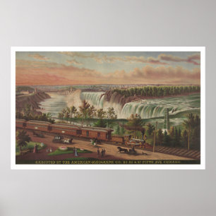 Pôster Estrada de ferro do sul de Canadá em Niagara Fall