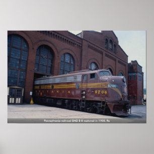 Poster Estrada de ferro EMD E-8 de Pensilvânia restaurad