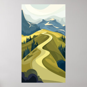 Poster Estrada de montanha linda
