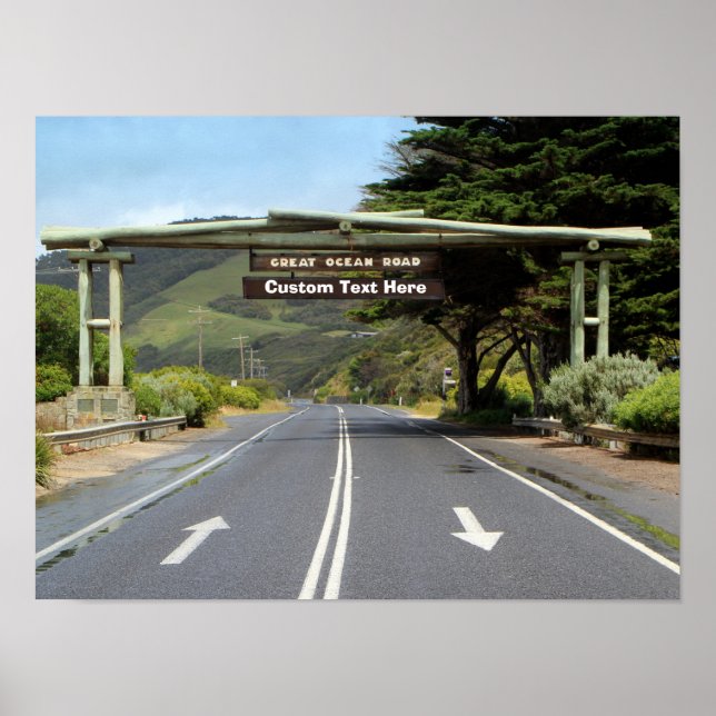 Poster Estrada do Oceano Excelente Personalizável da Aust (Frente)