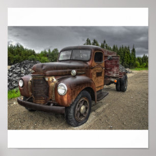 Pôster Estrada do poço de cascalho