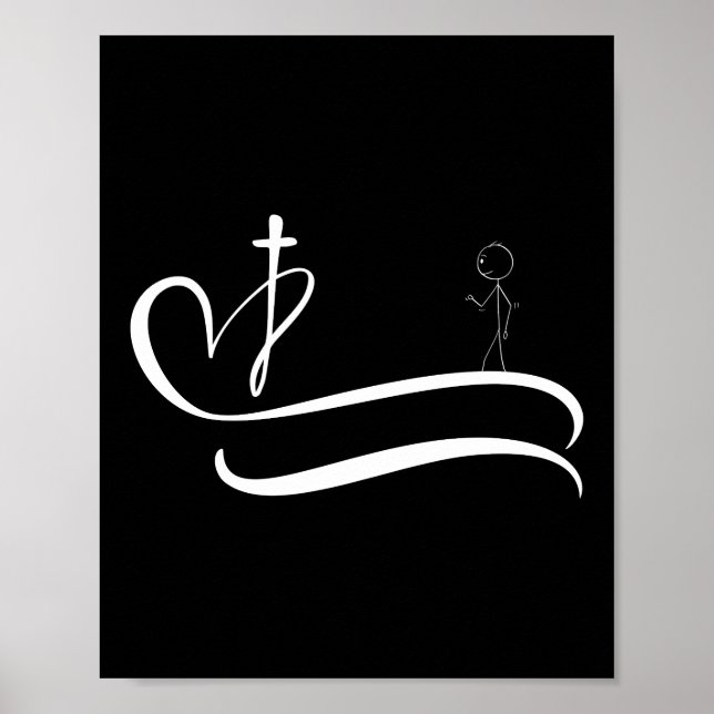 Poster Estrada para a Cruz - Design Escuro (Frente)