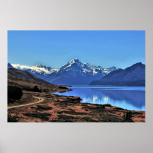 Poster Estrada para Aoraki