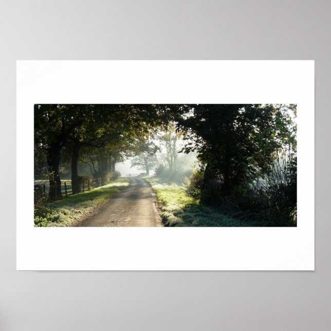 Poster Estrada Rural em Cheshire (Frente)