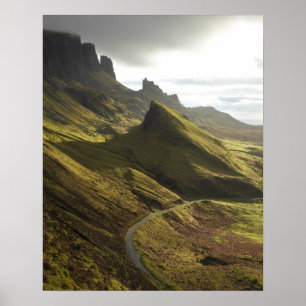 Pôster Estrada subindo O Quiraing, Ilha de Skye,