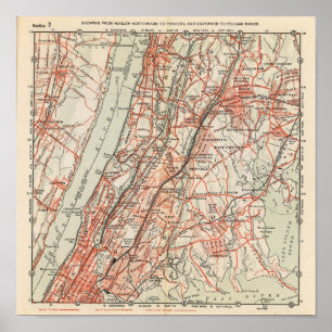 Poster Estradas da bicicleta em New York e em connecticut