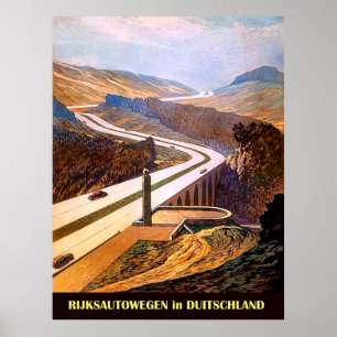 Poster Estradas do Império Autobahn, Alemanha.