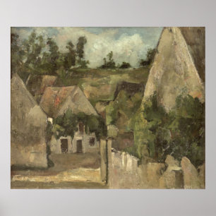 Pôster Estradas transversaas de Paul Cezanne na rua