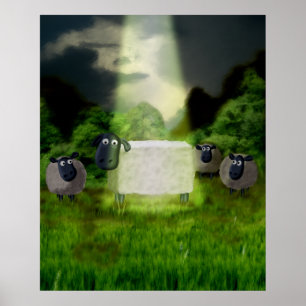Poster estrangeiro da experiência dos carneiros