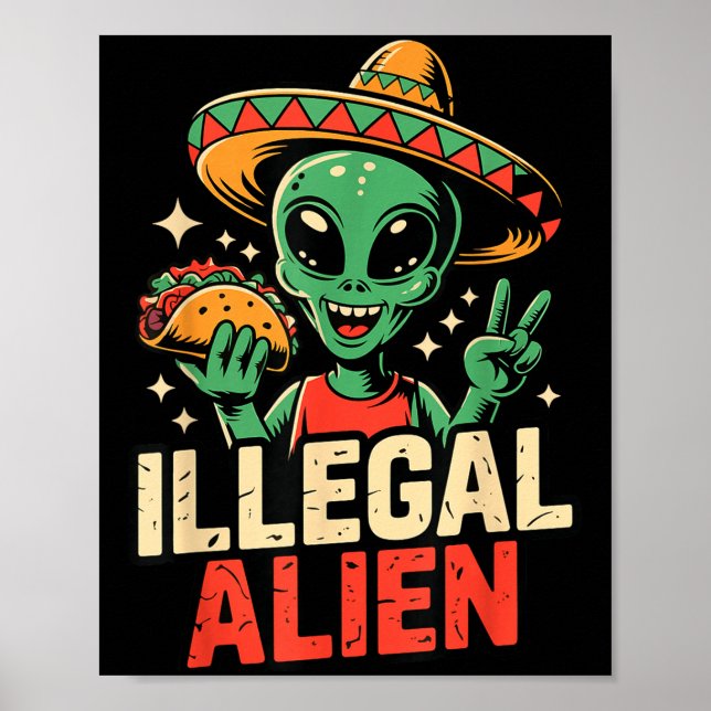 Poster estrangeiro ilegal (Frente)