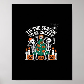 Poster Estranho, Engraçado Esqueleto do Halloween Spooky