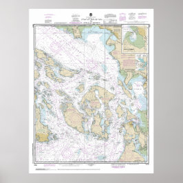 Poster Estreito de Juan de Fuca ao Estreito da Geórgia