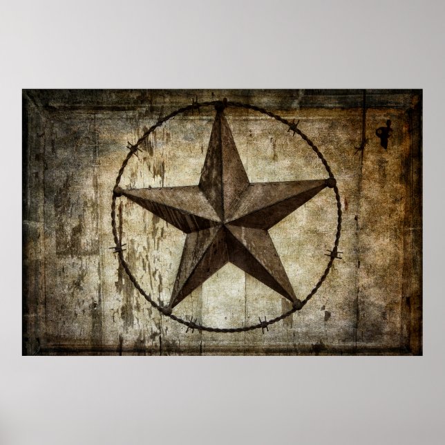 POSTER ESTRELA BARBED DO TEXAS (Frente)