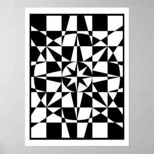 Pôster Estrela branca e negra